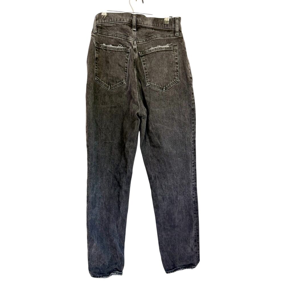Abercrombie & Fitch Curve Love Dad Jean Black Wash High Rise 26 Short - Picture 2 of 8